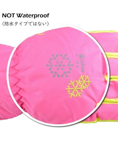 TRIWONDER Kids Ski Snow Gloves - Rose Red, 6-8 Years | Windproof Mittens for Boys & Girls - Buy Online on GoSupps.com