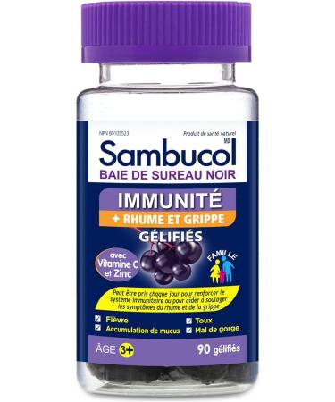 Sambucol Black Elderberry Immunity Gummies | Immune Support & Antioxidant | Quickly Relieves Cold & Flu Symptoms | Ideal for Families | Gluten Free | 90 Gummies Black Elderberry 90 count (Pack of 1) - Buy Online on GoSupps.com
