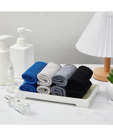 Juexica 8 Pcs Exfoliating Washcloths - Dual Sided Bath Washcloth for Men - 9.8 Inch Face and Body Scrubber - 4 Colors - Buy Online on GoSupps.com