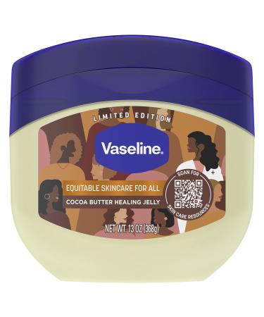 Vaseline Healing Jelly Moisturizer For Dry Cracked Skin Cocoa Butter Hypoallergenic 13 oz