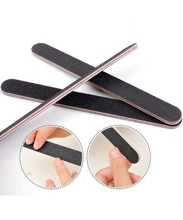 Double Sided Nail Files Emery Board Straight Nail File KIT Set Professional Beginner Grit Buffer Manicure Pedicure Tool Home Salon Fingernail Toe DIY - Buy Online on GoSupps.com