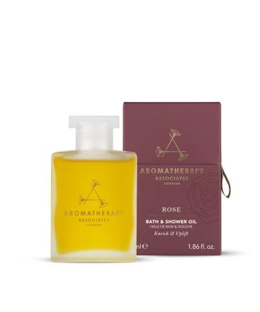 Aromatherapy Associates Rose Bath & Shower Oil 55ml - Warm Damask Rose Known to Be A Natural Anti-Depressant Combined with Pure Essential Oils of Geranium and Palmarosa Geranium 55 ml (Pack of 1)