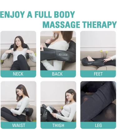BOFEUNNG Shiatsu Neck and Back Massager with Heat - Deep Kneading Electric Massage Pillow for Fathers Day Gift - Buy Online on GoSupps.com