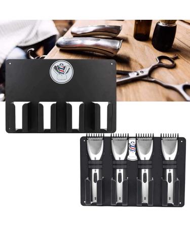 Multi-Functional Electric Hair Clipper Storage Rack Easy Use Wall-Mounted Hair Cutter Brush Holder Stand for Professional Barber Shop Hair Clipper Holder with 4 Holes Reserved (Black) - Buy Online on GoSupps.com