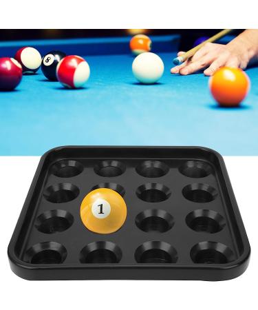 Portable AntiDrop Billiard Ball Holder Tray - 16 Holes for Snooker Pool Halls (Black) - Buy Online on GoSupps.com