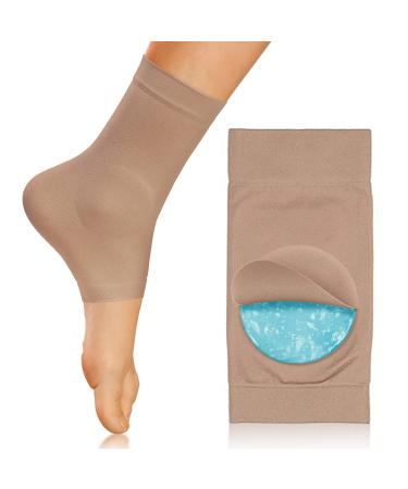 Medipaq Gel Ankle Support Socks for Women & Men - Single Support of Ankle Support for Women & Men - Foot and Ankle Support for Ligament Damage - Plantar Fasciitis Socks & Achilles Tendon Support Ankle Protection