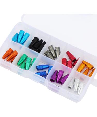 TsunNee 40pcs French Bicycle Valve Caps Colorful Tire Valve Caps in 10 Colors for Durable Protection - Buy Online on GoSupps.com
