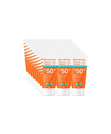 SORIFA - Pack of 18 - Dermécran - Sunscreen SPF50+ - Face and body - Vegan & Ocean Friendly formula - Water resistant - For the whole family from 3 years old - Made in France - 50 ml tube