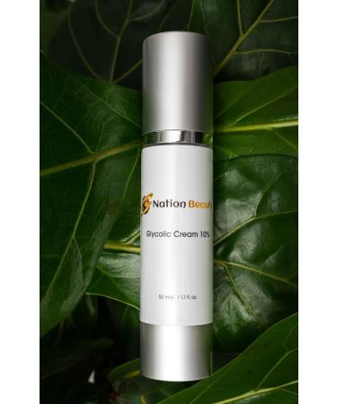 Nation Beauty Store Glycolic Cream 10% Cellular Renewal Improves Wrinkles Anti-Aging Hydrate Unclogged Pores - Buy Online on GoSupps.com