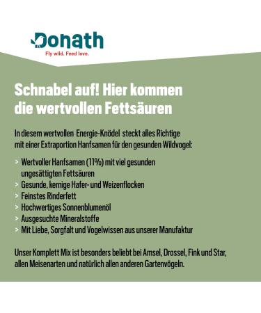 DONATH Energy Dumplings - Hemp Wild Bird Feed - 100g 6 Pack - Premium German Manufactory - Buy Online on GoSupps.com