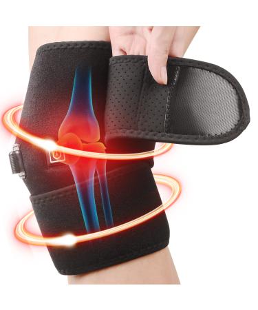 Heated Knee Brace Wrap Support  Knee Heating Pad with 3 Adjustable Temperature  Knee Warmer for The Elderly in Cold Weather  Heat Therapy for Knee Pain Relief  Knee Joint Pain  Arthritis(1PCS)