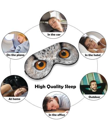 LynaRei Vintage Owl Eyes Sleep Mask - Adjustable Super-Smooth Soft Eye Cover for Travel and Nap | Halloween Owls Bird Blindfold for Men and Women - Buy Online on GoSupps.com