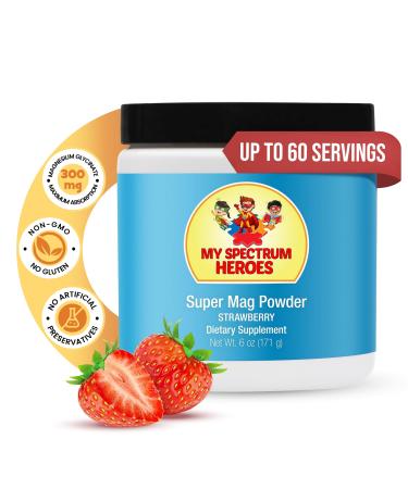 My Spectrum Heroes Calm Magnesium Powder - Gentle Magnesium Glycinate Drink Mix for Relaxation Sleep Support Digestive Health and Stress Relief - Vegan Gluten-Free 6oz (171g)