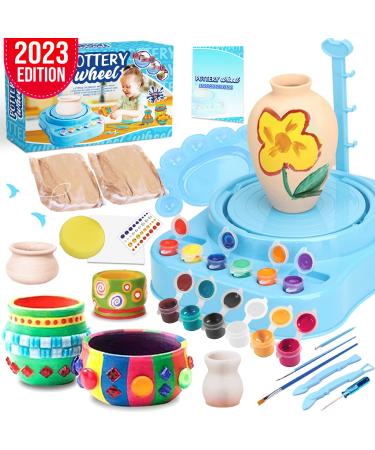 Insnug Kids Pottery Wheel Kit - Complete Pottery Wheel and Painting Kit for Beginners with Modeling Clay  Sculpting Clay and Sculpting Tools  Arts & Crafts  Craft Kits for Kids Age 8-12  9-12