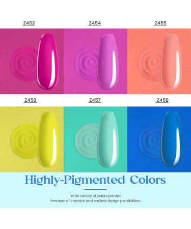 Beetles Dip Powder Nail Kit - 6 Bright Summer Colors - Pool Party Hot Pink Yellow Green Blue - Dipping Powder Set with Base Top Coat Activator & Nail File - No LED Lamp Needed - Buy Online on GoSupps.com