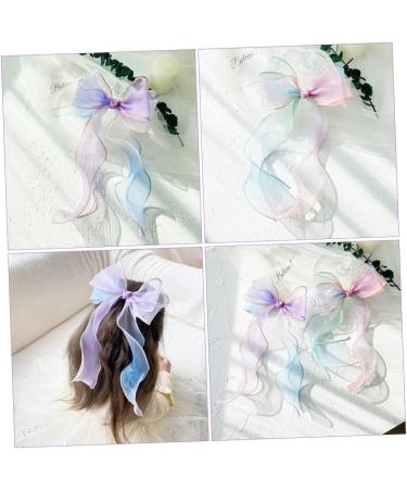 minkissy 1pc Streamer Hairpin Double Hair Bows Hair Barrettes for Kids Hair Bowknot Barrette Hairpin Decor Girl Baby Hair Clip Baby Tiara Party Hair Decoration Fabric Big Bow Miss Hair Ring - Buy Online on GoSupps.com