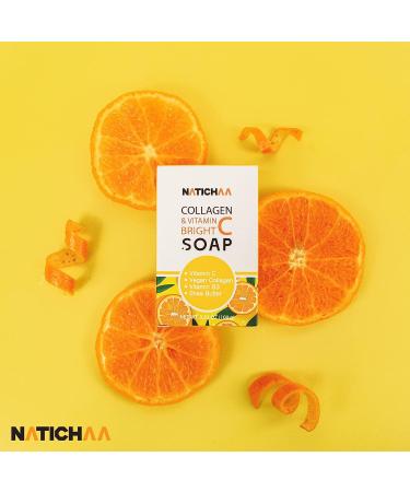Buy NATICHAA Collagen & Vitamin C Brightening Soap - Moisturizing, Dark Spot Treatment, Vegan, Paraben & SLS Free - 3.52 oz (2 Bars) - Buy Online on GoSupps.com