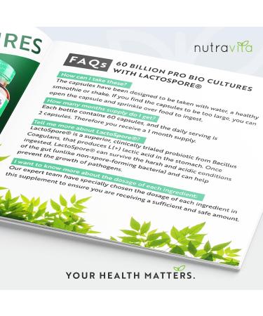 60 Billion CFU Probiotic with Lactospore for Gut Health | Enteric Coated for Maximum Absorption | Made in UK - Buy Online on GoSupps.com