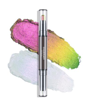 CHARMACY Multichrome 2 in 1 Cream Eyeshadow Stick  Waterproof Eye Brightener Highlighter Stick Makeup  High Pigmented  Smudge-Proof  Vegan & Cruelty-Free (902)