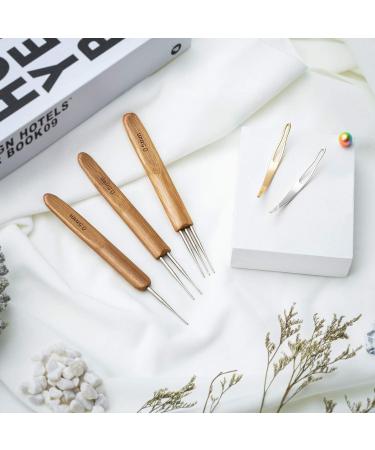 Dreadlocks Tool Set - 5 Pcs Crochet Hooks & Interlocking Needles for Hair Weaving, Braid Craft - Buy Online on GoSupps.com