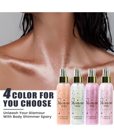 Glitter Spray for Hair & Body - Quick-Drying Waterproof Shimmer for Festivals & Stage Makeup (3.72fl Oz Pink - Buy Online on GoSupps.com