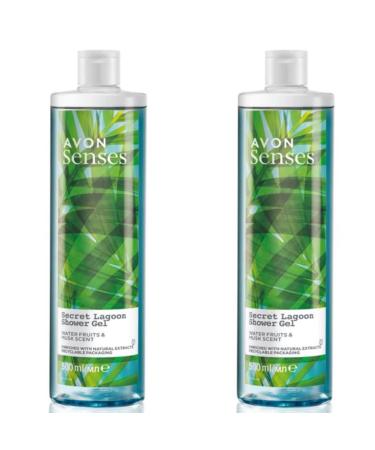 2x Avon Senses Secret Fantasy Shower Gel - 500ml (1000ml)