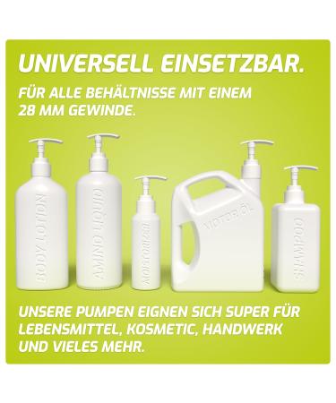 Asvita Fresh Mix Concentrate Dosing Pump - 1L Bottle Set (4 pcs) - Food Safe Dispenser for 500ml & 1000ml Bottles - 28mm Thread for Beverage Concentrates & Syrup - Buy Online on GoSupps.com