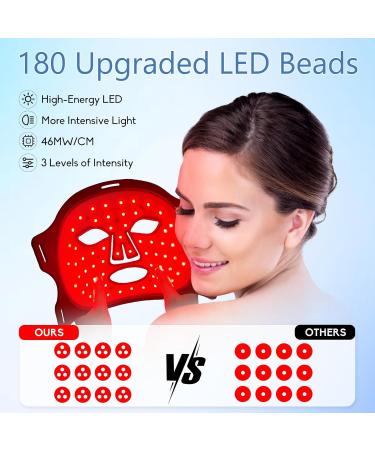 Red Light Therapy Mask - 7 Color LED Face Mask for Anti-Aging | 3 Intensity Levels | Soft Silicone Design & Time Memory Function - Buy Online on GoSupps.com