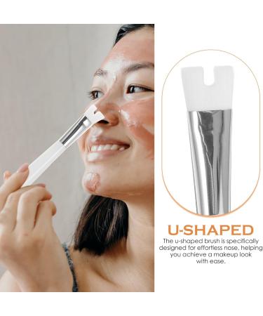 FOMIYES Nose Contour Brush U Shaped Makeup Brush Highlighter Applicator Double Head Loose Powder Brush Blush Brush Eyeshadow Brush Cosmetics Tool - Buy Online on GoSupps.com