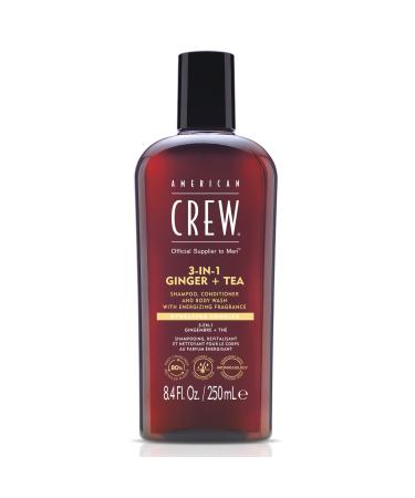 American Crew-3-in-1 Ginger & Tea Shampoo Conditioner & Body Wash 250ml care shampoo and shower gel for men product for daily cleaning of body and hair 1 ml (1 Pack) - Buy Online on GoSupps.com