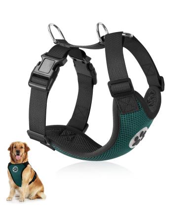 Slowton dog harness for dogs no pull safety harness Small medium dog breast harness Dog harness soft padded breathable xs green
