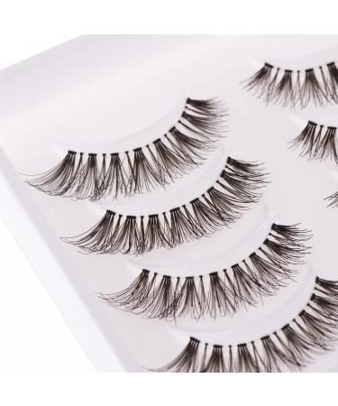 Wleec Beauty Demi Wispies Eyelash Pack - Handmade Natural False Lashes (10 Pairs) | 120 Demi Wispies - Buy Online on GoSupps.com