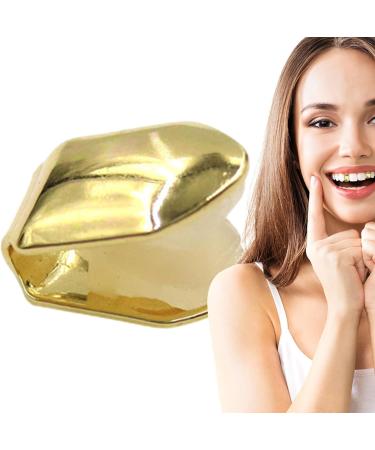 Humdcdy 14K Gold-Plated Hip Hop Grillz - Glossy Gold Tooth Grills for Parties | Top Single Grill Cap Accessories - Buy Online on GoSupps.com
