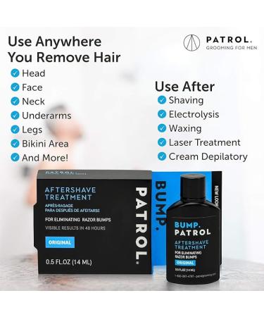 Bump Patrol Original Formula After Shave Treatment Serum - Best Razor Bump & Ingrown Hair Solution for Men & Women - 0.5 Ounce - Buy Online on GoSupps.com