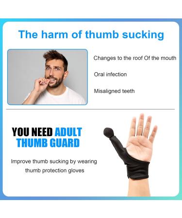 Adult Thumb Guards for Finger Sucking - Breathable Nail & Skin Picking Protection Gloves (2 Pack - Buy Online on GoSupps.com