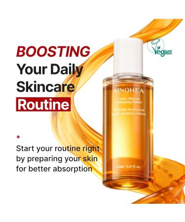 AINOHEA Chaom Hibiscus Conditioning Essence Hydrating and Balancing Skincare Prep Formula First Boosting&Nourishing Toner with Peptide Complex & Beta Glucan Alcohol Free Korean Skin Care 150ml - Buy Online on GoSupps.com