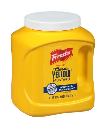 French's Classic Yellow Mustard, 105 oz - One 105 Ounce Bulk Container of Tangy and Creamy Yellow Mustard Perfect for Professional Use or for Refillable Containers at Home 6.56 Pound (Pack of 1)