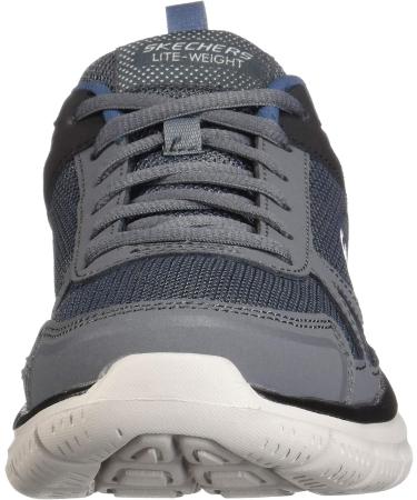 Skechers Men's Track Scloric Oxford - Gray/Navy - Size 10.5 2E US - Buy Online on GoSupps.com