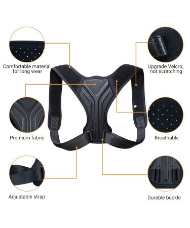 Posture Corrector Back Brace Straightener - Women and Men Comfortable Upper Back Support Back Neck Shoulder Spine Pain Relief - Adjustable Posture Trainer for Spinal Alignment and Clavicle Support (L) - Buy Online on GoSupps.com