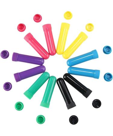 SH Ruidu 12-Piece Essential Oil Nose Inhaler Set - Refillable Aromatherapy Tubes in 6 Colors with Blue | International Shipping - Buy Online on GoSupps.com