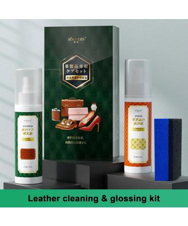 Leather Repair Kit for Furniture Household Couch Cleaner Spray with Sponge - Portable Automotive Seat Care Spray Household Leather Cleaner for Couch Sofa - Buy Online on GoSupps.com