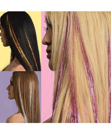 48 Hair Tinsel Kit: 2400 Strands, 12 Mixed Colors for Women & Girls - Perfect for Christmas, New Year, Cosplay & Parties - Buy Online on GoSupps.com