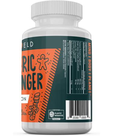 Freshfield Turmeric and Ginger w/Bioperine - 600mg Vegan Curcumin Supplement with 95% Curcuminoids for High Absorption - Buy Online on GoSupps.com