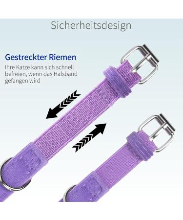 Jiaarui Airtag Cat Collar - Soft GPS with Apple AirTag Bracket & Bell Light Tracker for Young Cats (Purple) - Buy Online on GoSupps.com