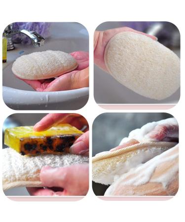 Buy Smatime Natural Luffa Sponge Set - 2 Pieces Peeling Shower Pads for Body Care & Massage | Perfect for Home & Hotel Bathrooms - Buy Online on GoSupps.com