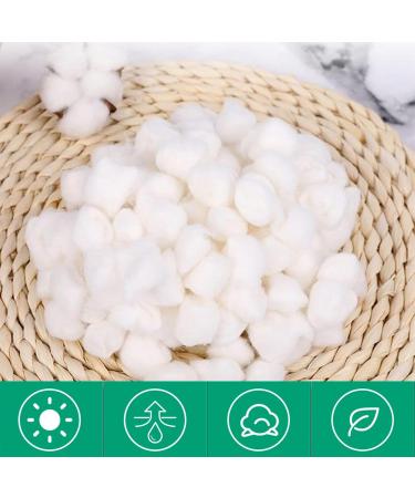 200 Cotton Balls - Round White Bouquet for Makeup Beauty Salon & Home Use | Ideal Nosebleed Plugs - Buy Online on GoSupps.com