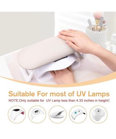 Subay Nail Arm Rest - Foldable PU Leather Cushion for Acrylic Nails | Nail Art Accessories for Salon & Home Use - Light Gray - Buy Online on GoSupps.com