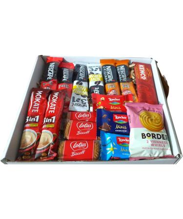Coffee Gift Box For Men and Women| Coffee Lovers Gifts Set Hamper | Fantastic Letterbox gifts for Coffee Connoisseur | 9 Instant Coffee Sachets | Border Biscuits | Lotus Biscuits| Wafers| All Occasion - Buy Online on GoSupps.com