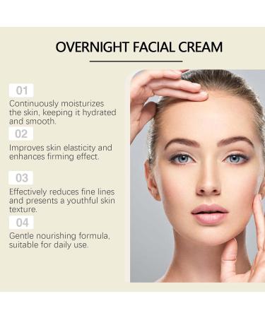 Hyaluronic Acid Overnight Facial Cream Cleanse Skin Fight Acne Even Tone Moisturizer & Repairing Hydrating for Dry Face & Body All Skin 1.76oz - Buy Online on GoSupps.com