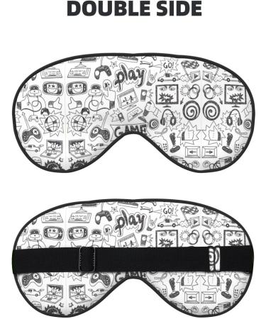 Video Game Boys Print Light Blocking Eye Mask | Soft Adjustable Sleep Mask for Travel & Yoga - Buy Online on GoSupps.com